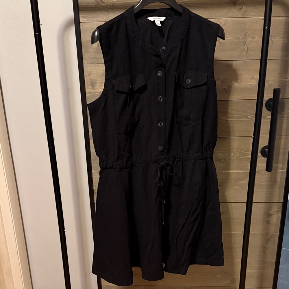 Nine West Black Sleeveless Mini Dress